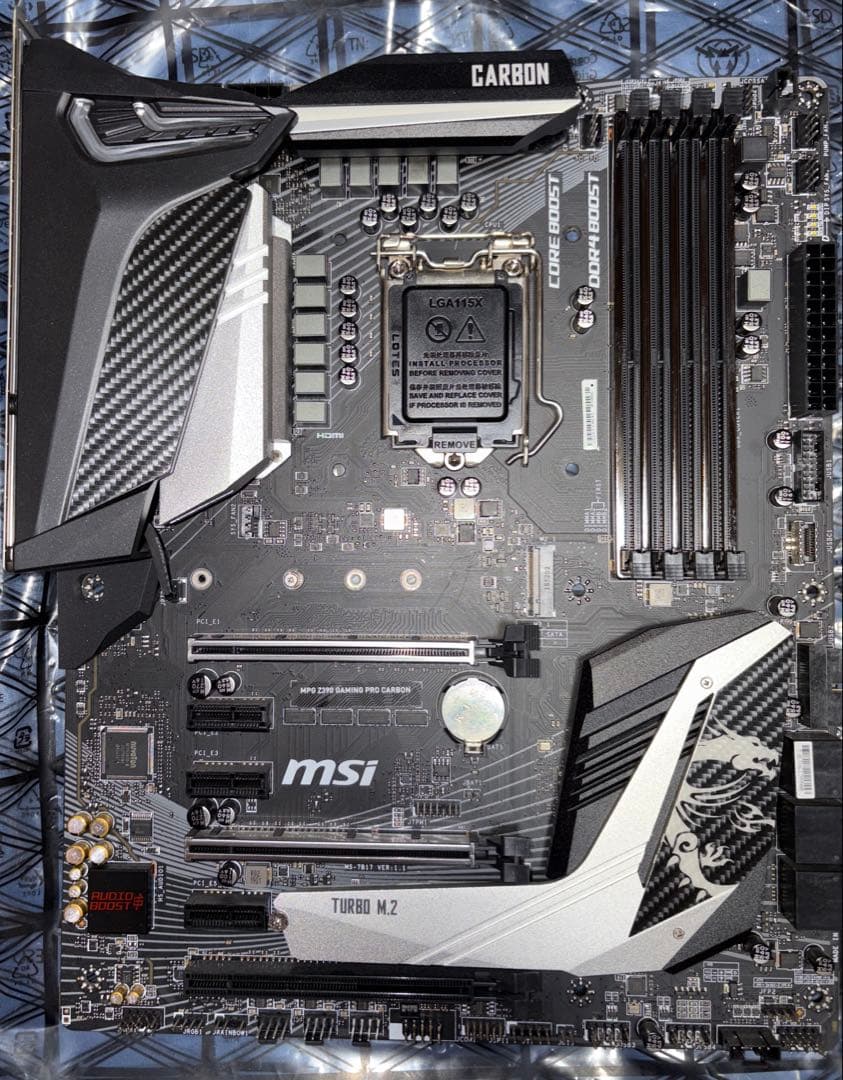 マザーボード MSI Z390 GAMING PRO CARBON + DDR4 16GB