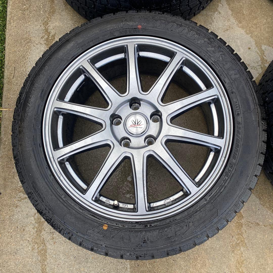 【送料込み】18インチアルミスタッドレス4本セット アルファードなどに