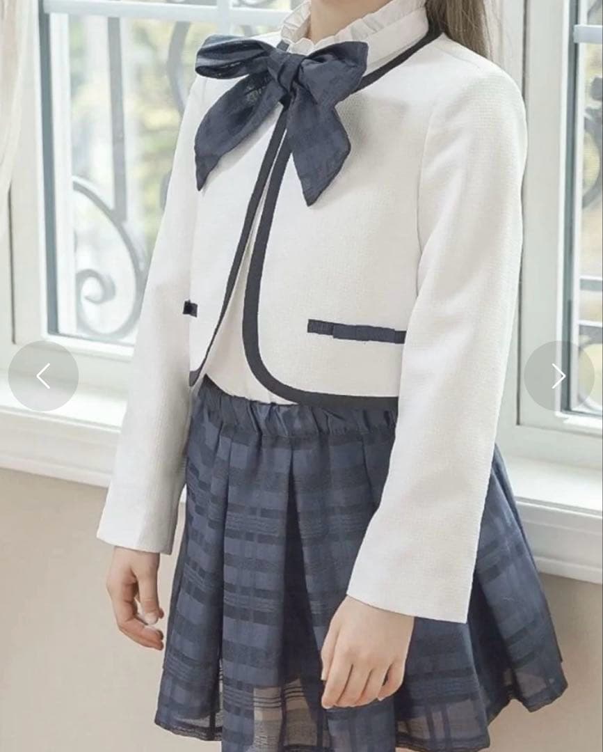 〈新品〉Catherine Cottage女の子フォーマル130 入学式 白×紺