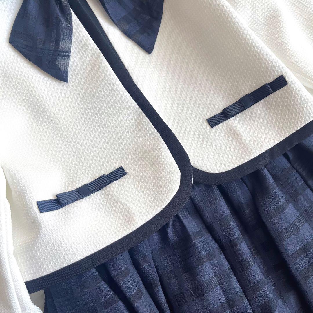 〈新品〉Catherine Cottage女の子フォーマル130 入学式 白×紺
