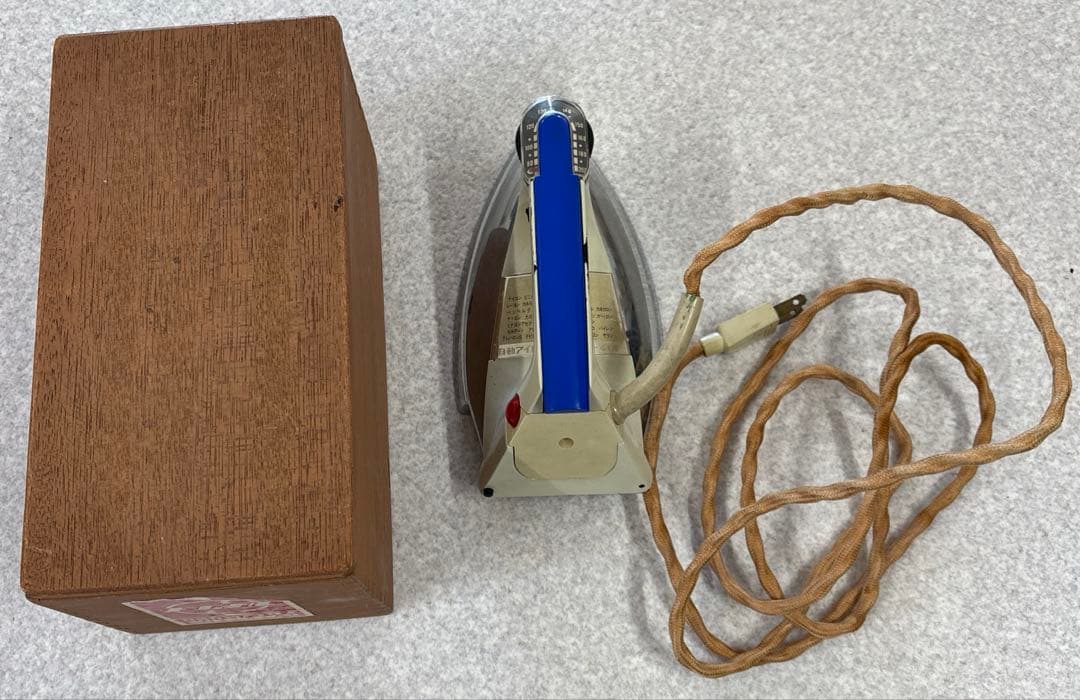 ナショナル 8号自動アイロン NI-41A 昭和レトロ 木箱付き