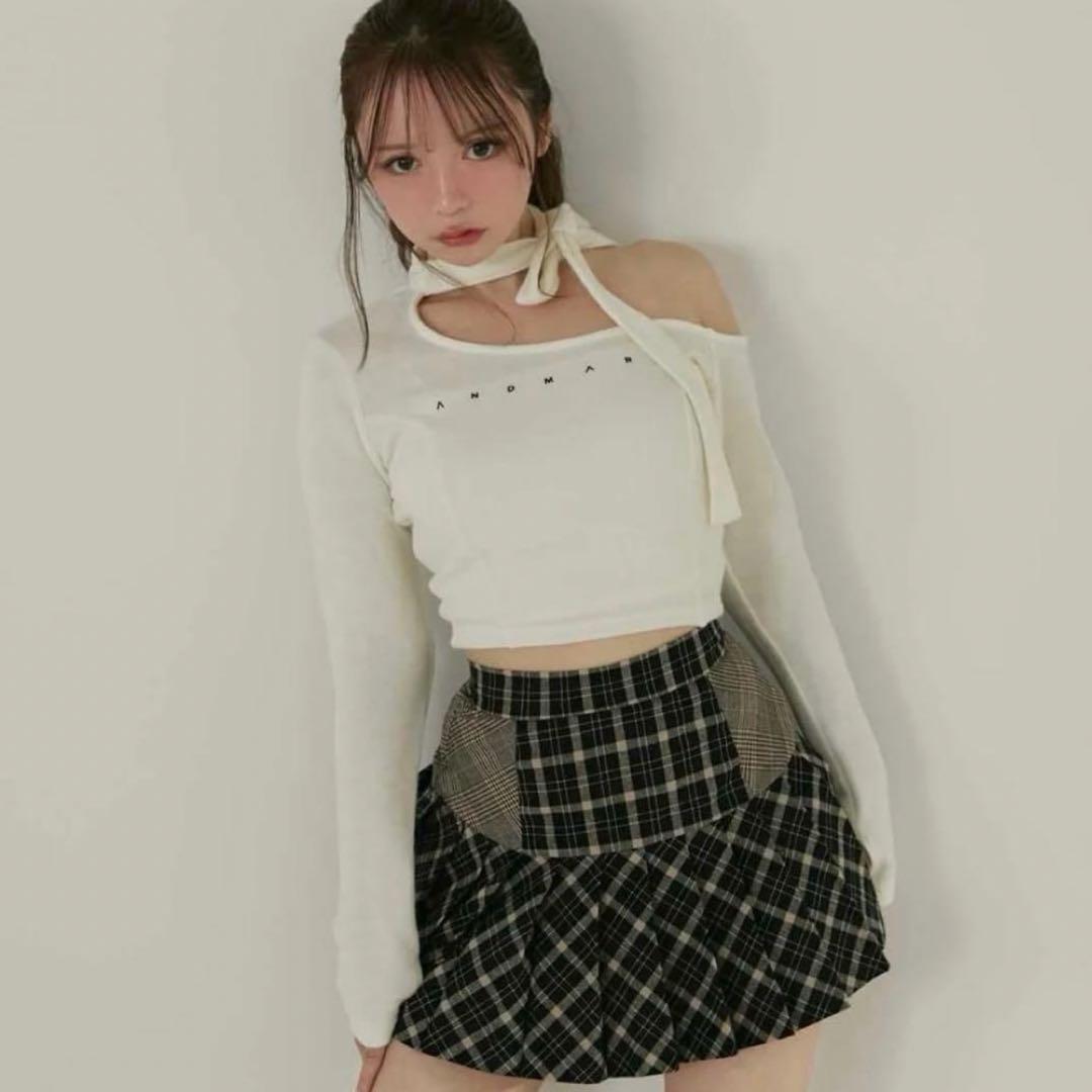 正規品　ANDMARY Nana ribbon oneshoulder tops