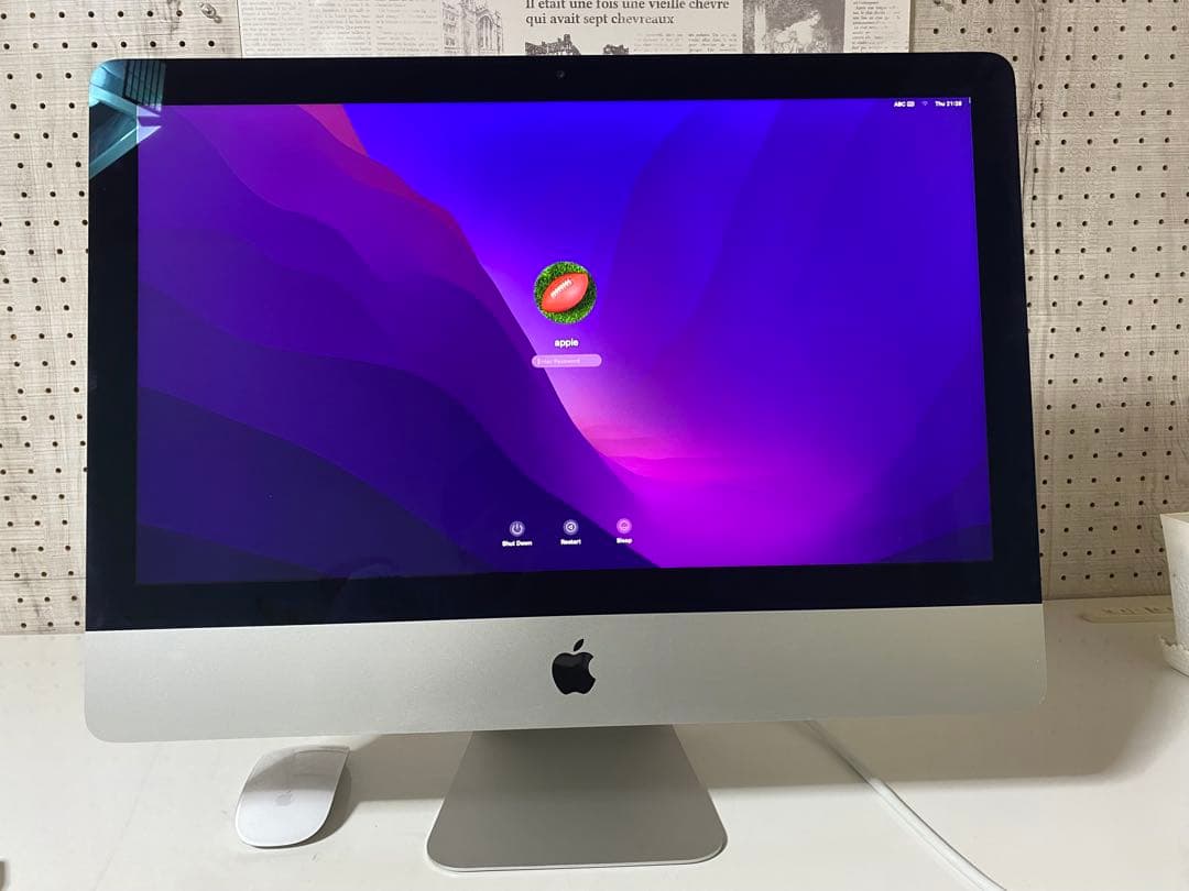 Apple iMac 21.5インチ 2015年シルバー 美品
