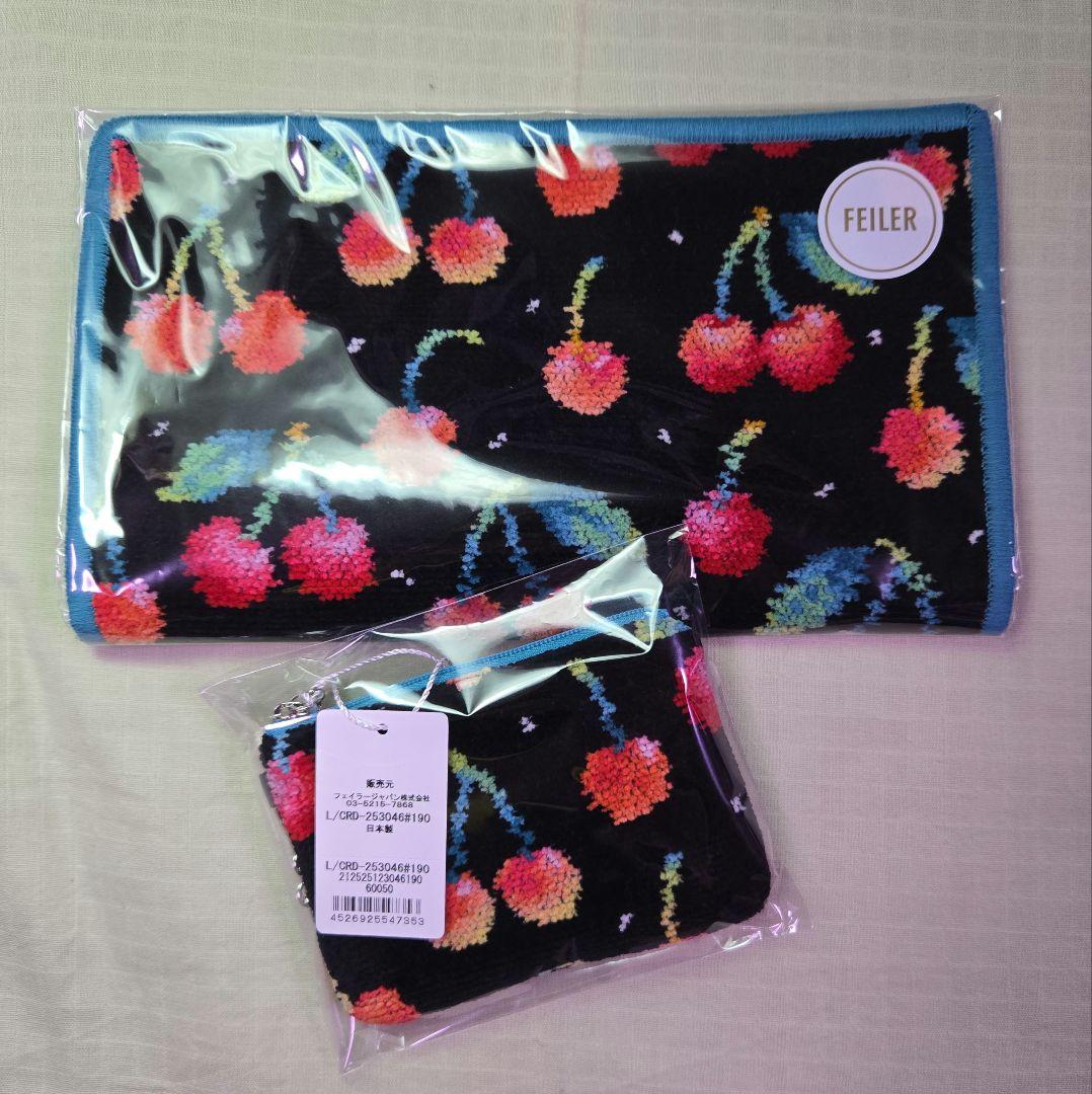☘️フェイラー　チェリードット　'ハンカチ'　'キー&カードケース'　未開封☘️
