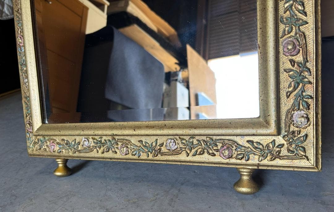 G.G.Sアンティークミラー ゴールド スタンドミラー45cmX153cm