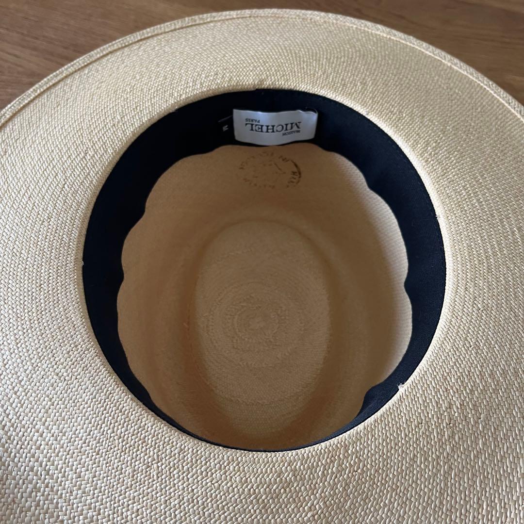 定価約13万 Maison Michel CHARLES HAT ネイビー M