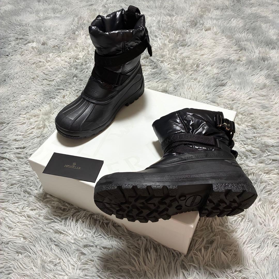 【美品】MONCLER 防寒 防水 ウィンターブーツ 41 BLACK
