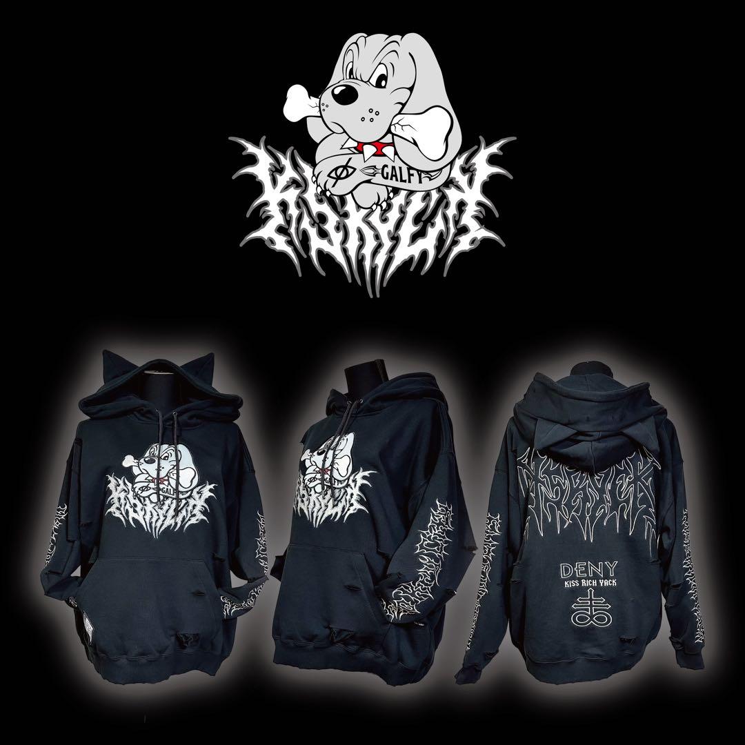 KRY clothing ケモミミ染めボロパーカー2