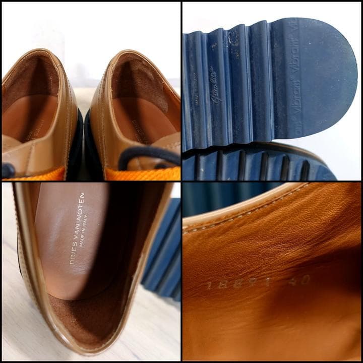 ★美品★ドリスヴァンノッテン　シャークソール　Ｕチップベルトシューズ