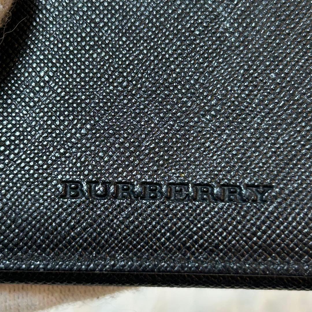 【未使用級✨サフィアーノレザー】バーバリー　名刺入れ　黒　ユニセックス　会社員