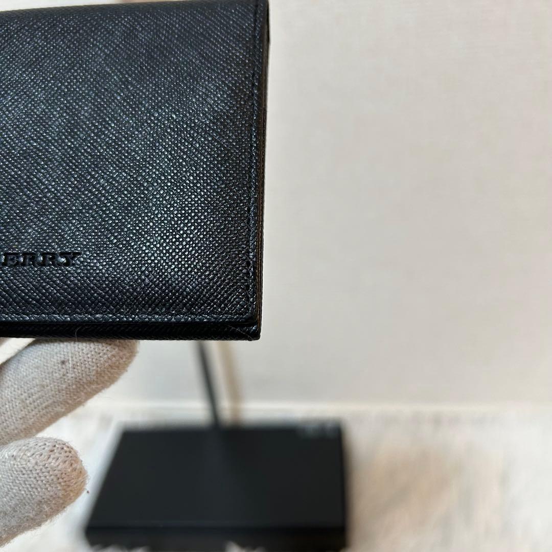 【未使用級✨サフィアーノレザー】バーバリー　名刺入れ　黒　ユニセックス　会社員