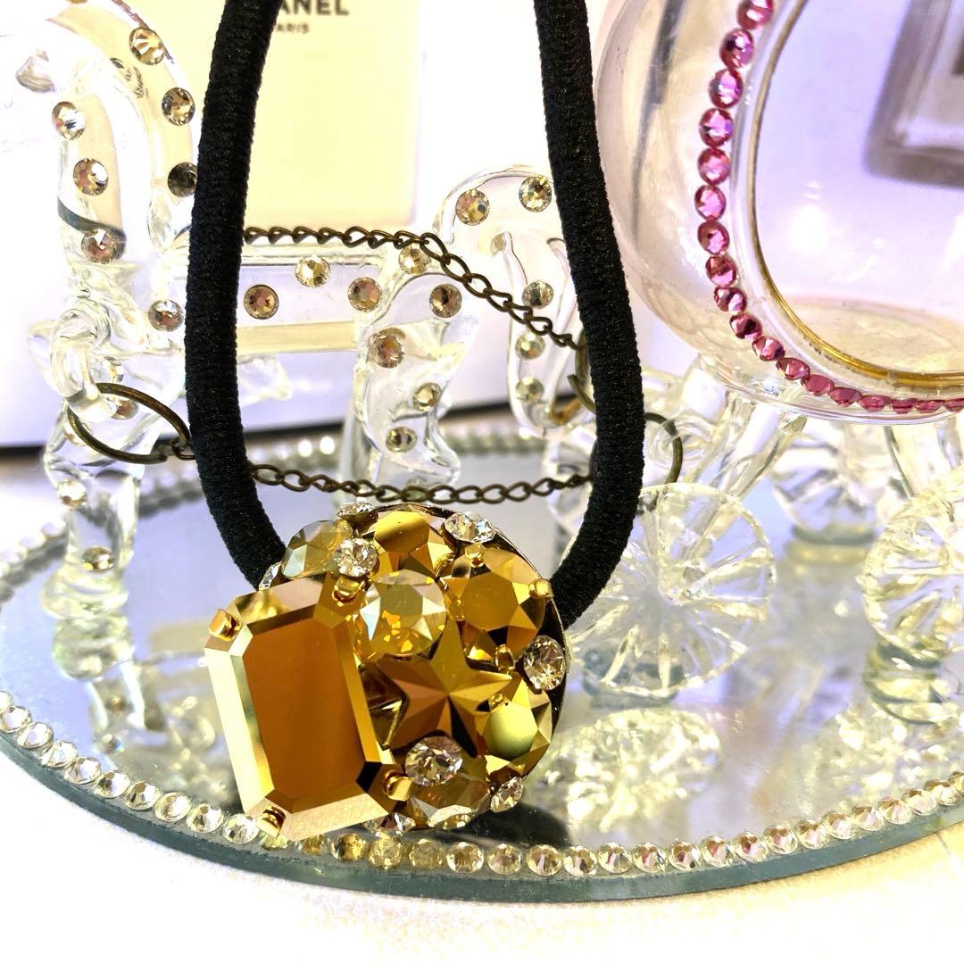 みなくるさま❤️秋冬新作❤️超ゴージャスビジュー　ヘアゴム❣️ スワロフスキー