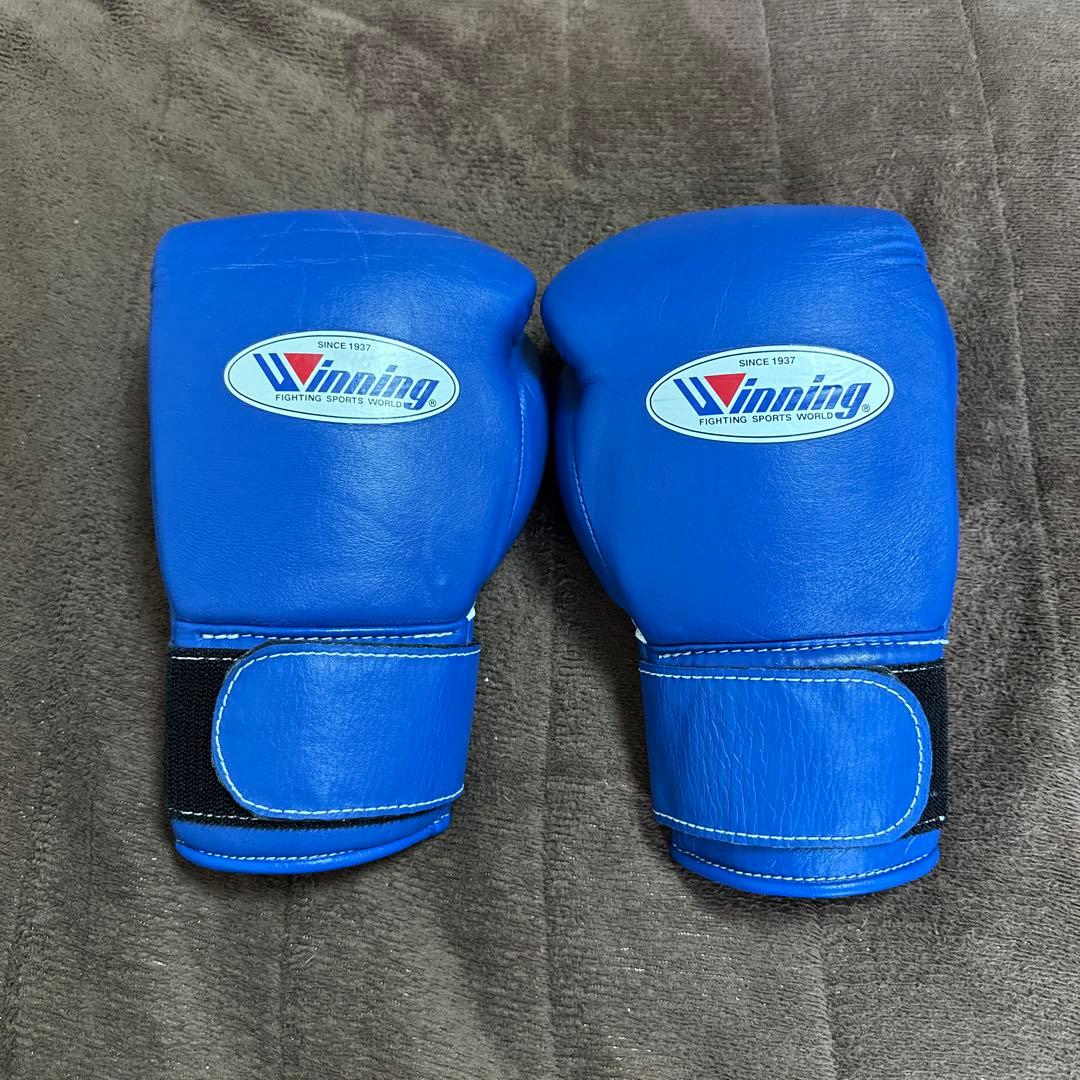 Winning ボクシンググローブ 8oz マジックテープ　青