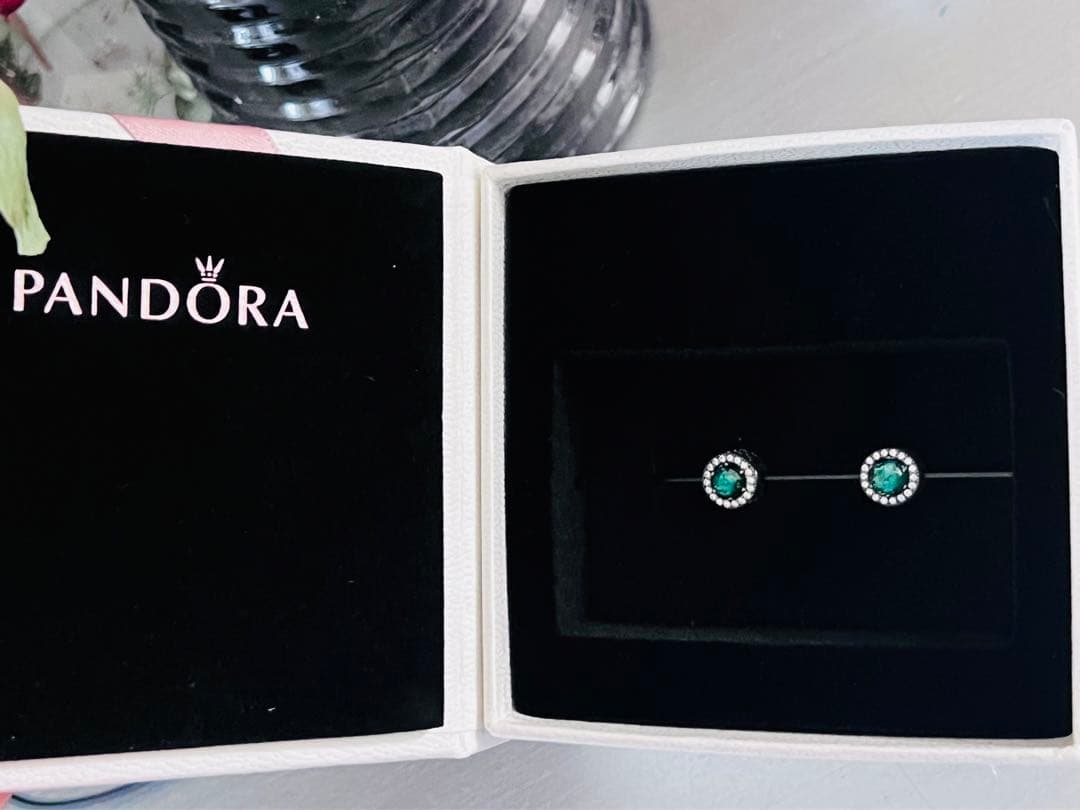 パンドラ（PANDORA）グリーン ラディアント ハート チャーム