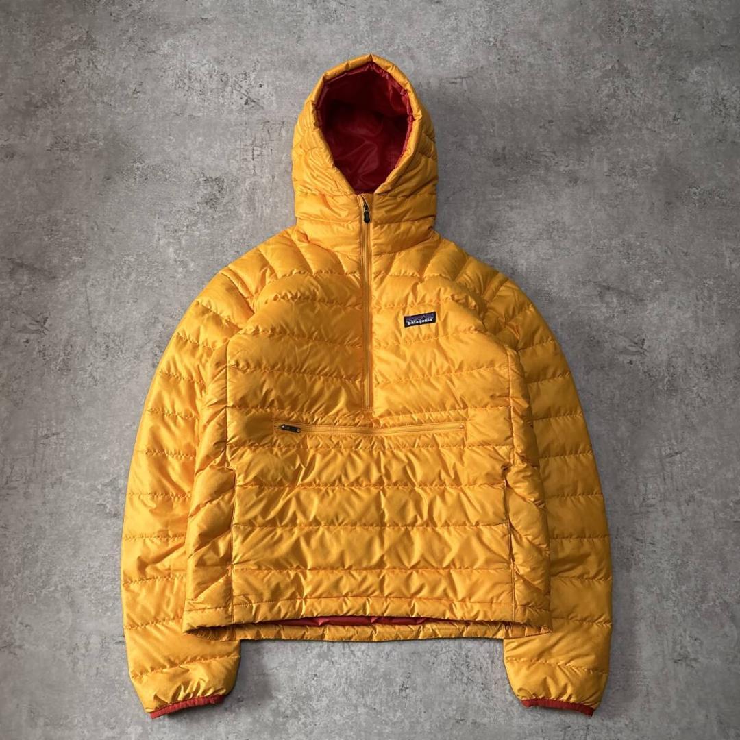 パタゴニア ダウンセーターフーディ プルオーバー アノラック XS イエロー
