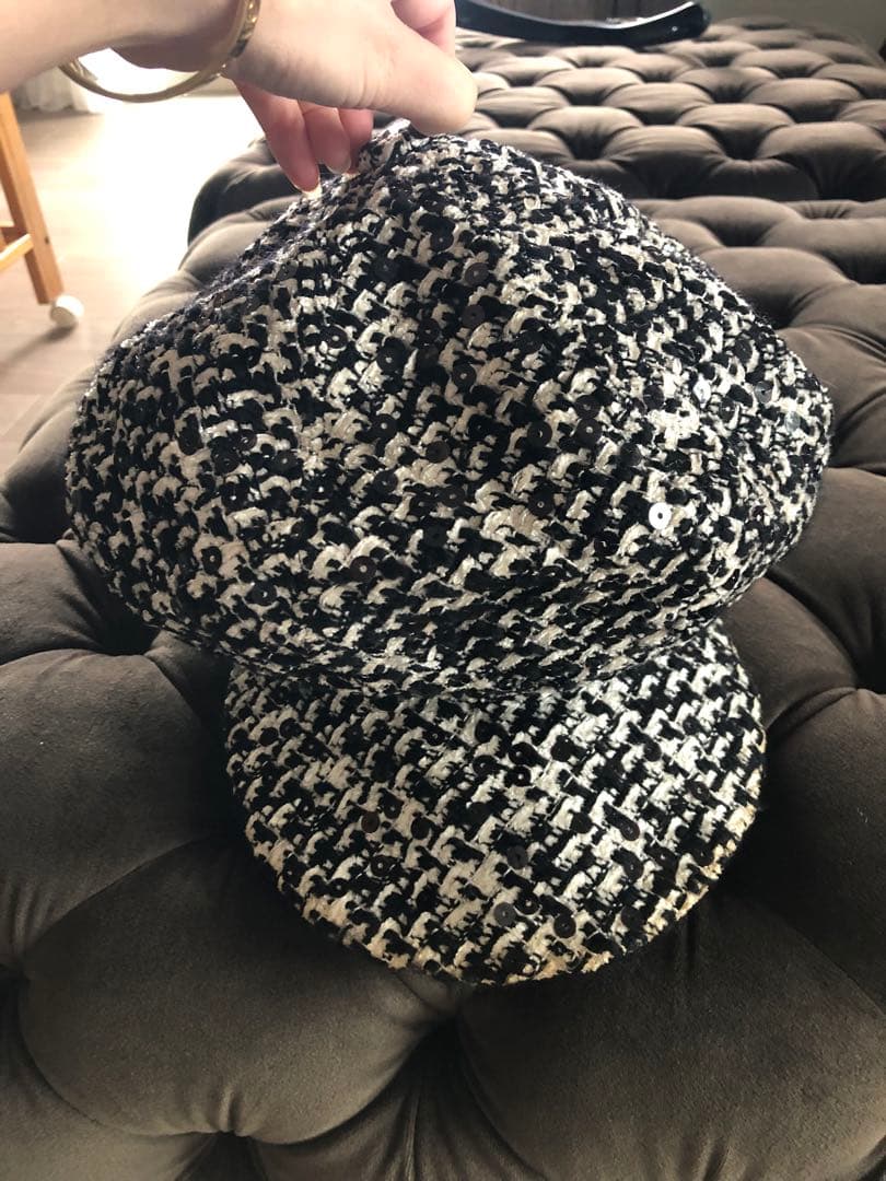 シャネル★CHANEL★ボリュームキャスケット帽子★ツイードシャネルべレエ