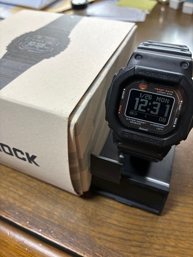 カシオG-SHOCK DW-H5600-1JR心拍数測定・スマートフォンリンク