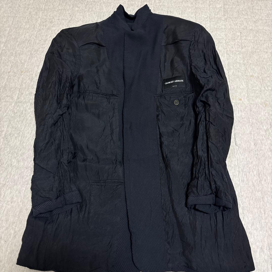 GIORGIO ARMANI スーツ　ネイビー　レーヨン　シルク　イタリア製