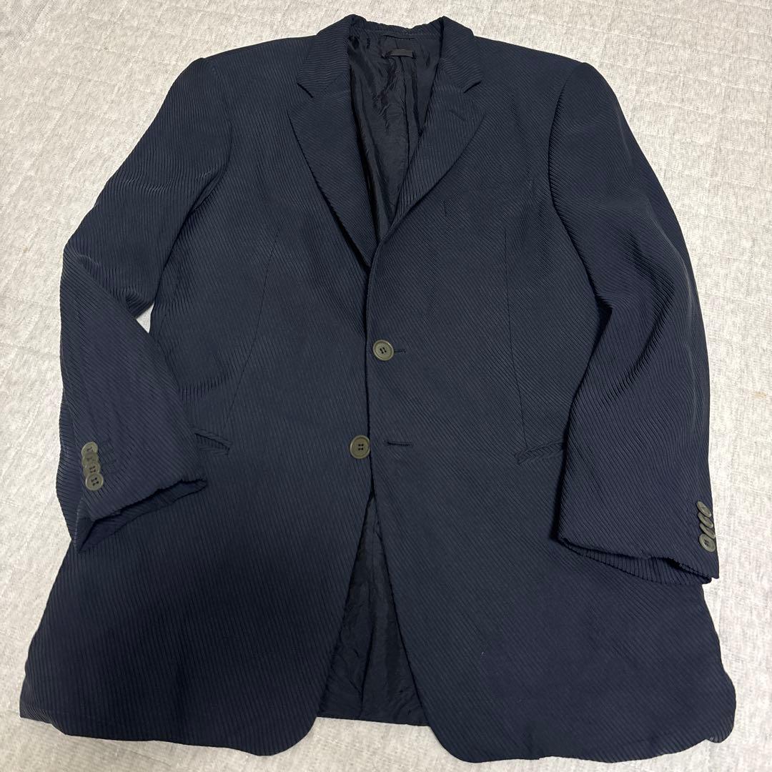 GIORGIO ARMANI スーツ　ネイビー　レーヨン　シルク　イタリア製