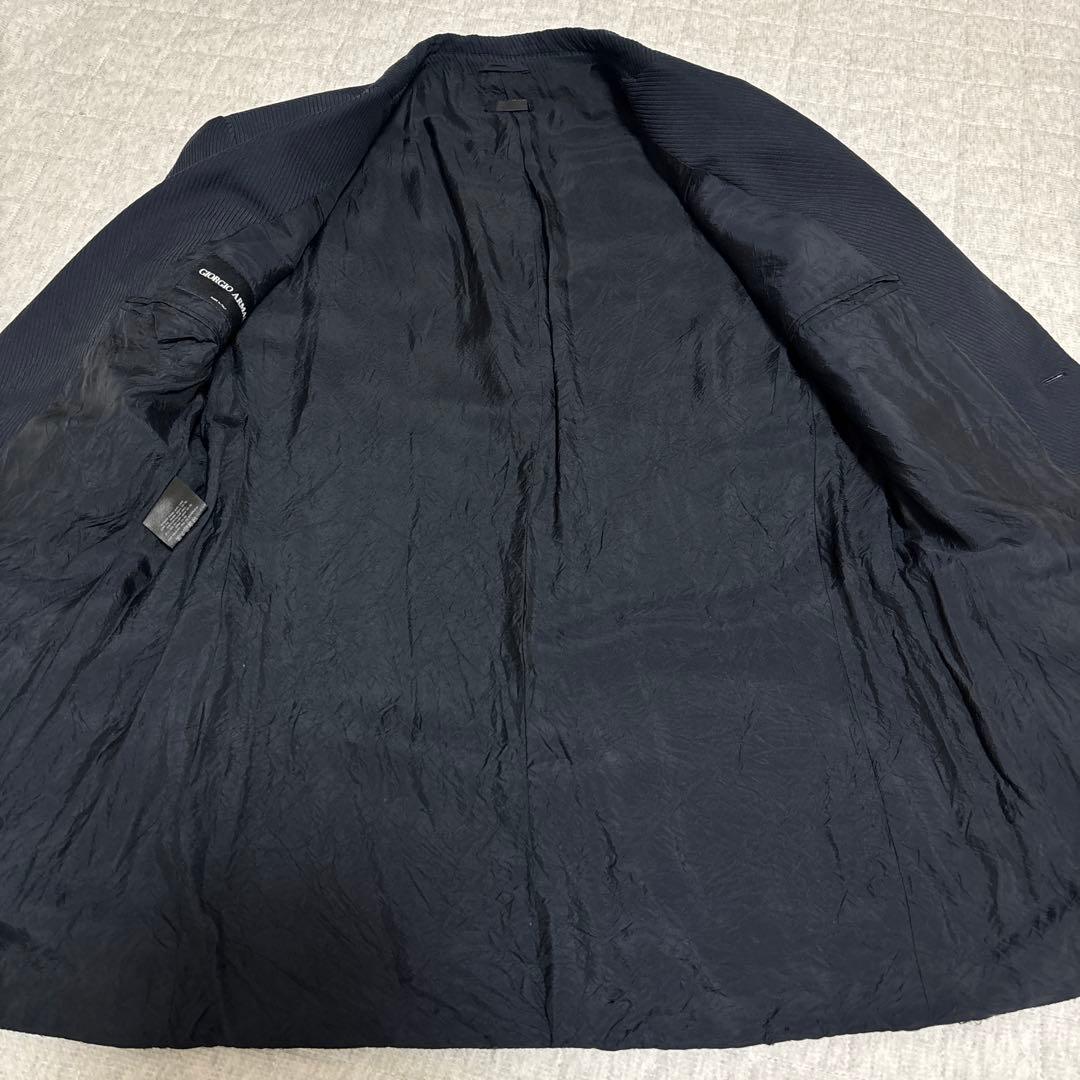 GIORGIO ARMANI スーツ　ネイビー　レーヨン　シルク　イタリア製