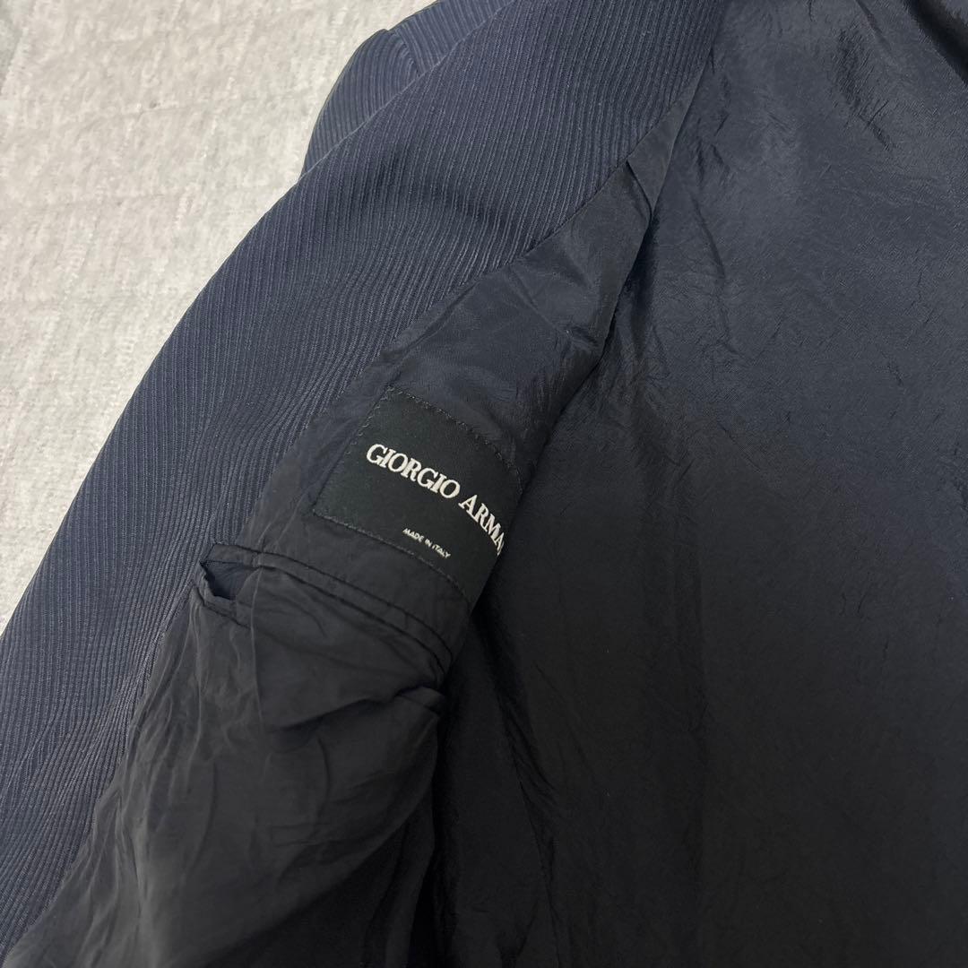 GIORGIO ARMANI スーツ　ネイビー　レーヨン　シルク　イタリア製