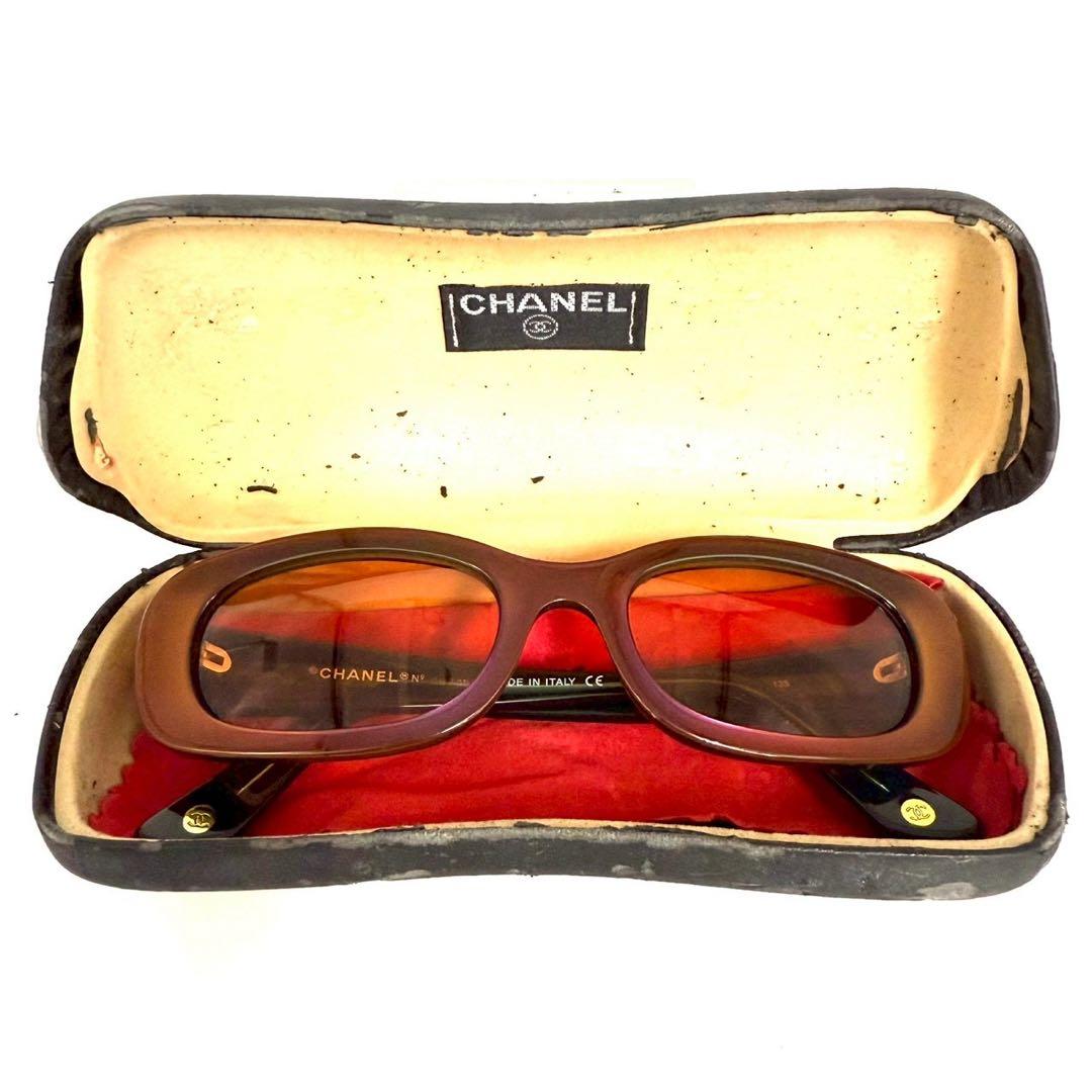 シャネル ココマーク レクタングル サングラス 5011 ブラウン