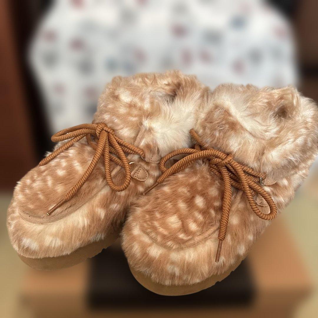 ニコアンド　ムートンモカブーツ　アニマルL