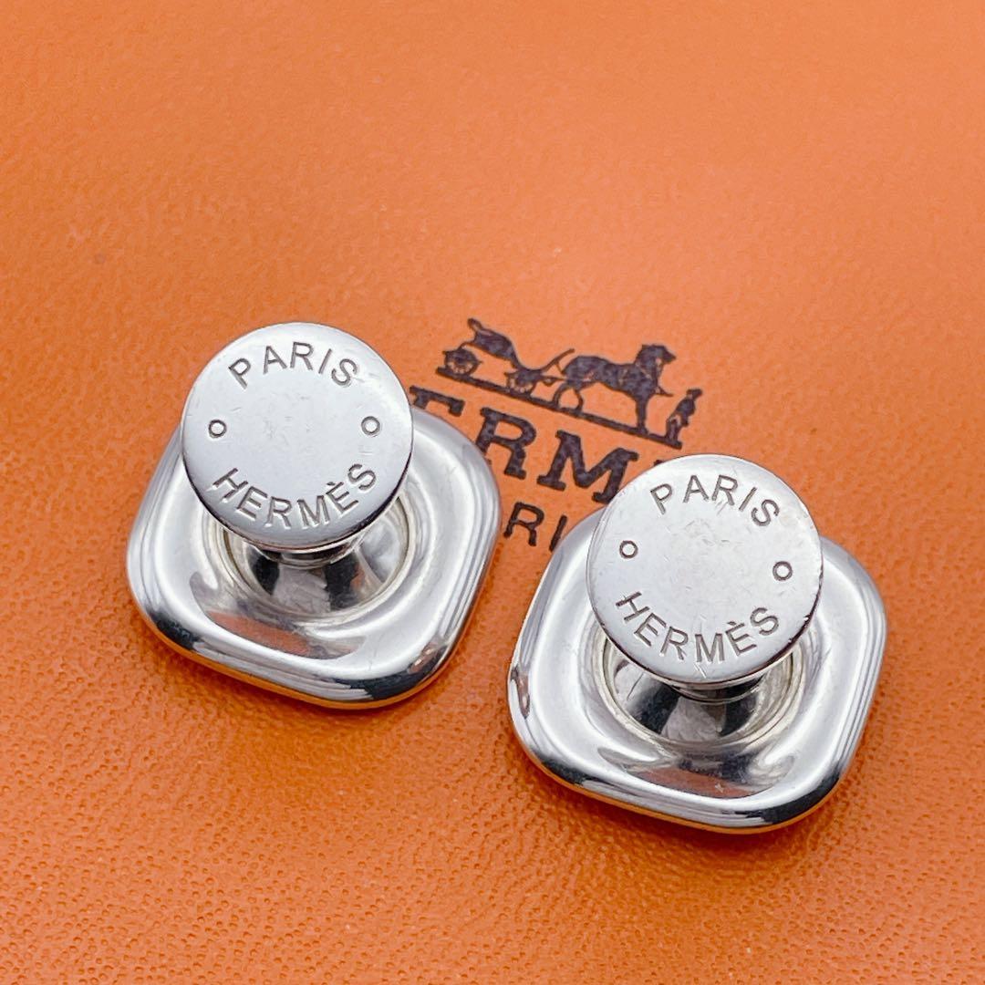 HERMES エルメス　カフリンクス　サークル　セリエ　スクエア　カットアウト