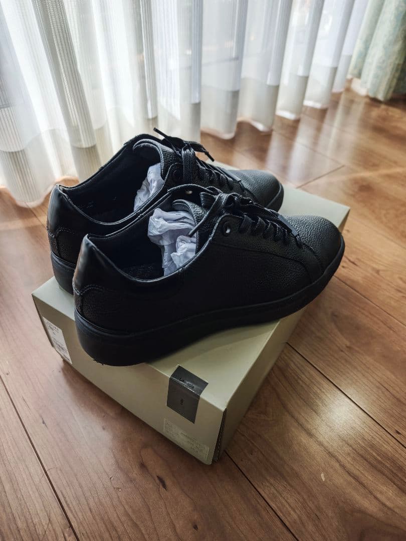 aoure device1 nero黒 レザー スニーカー