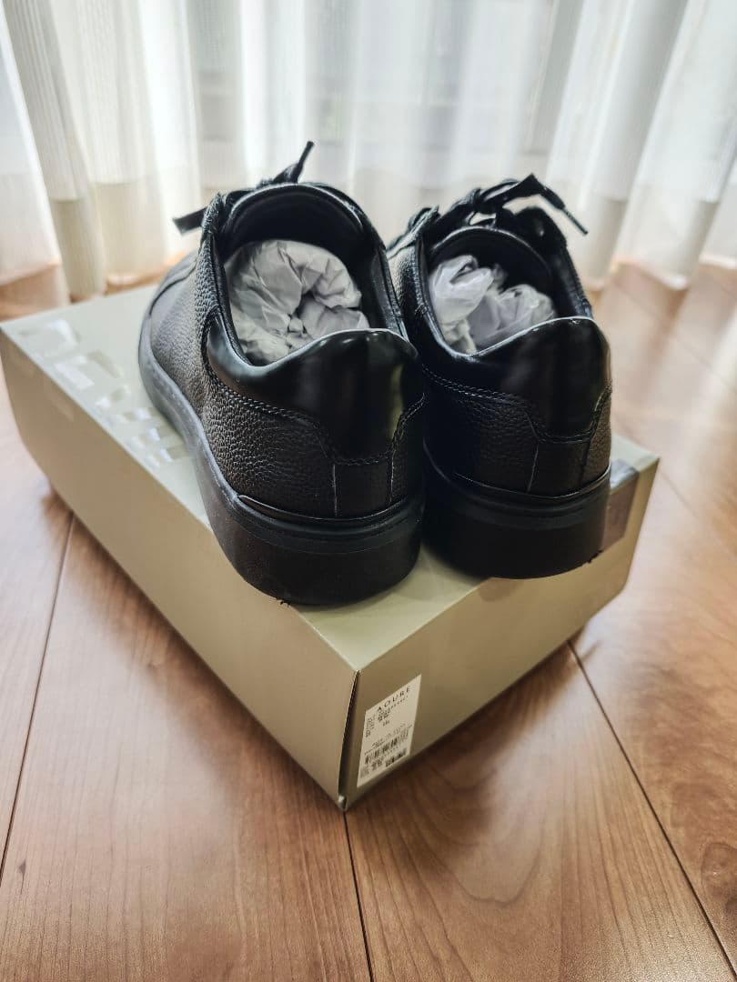 aoure device1 nero黒 レザー スニーカー