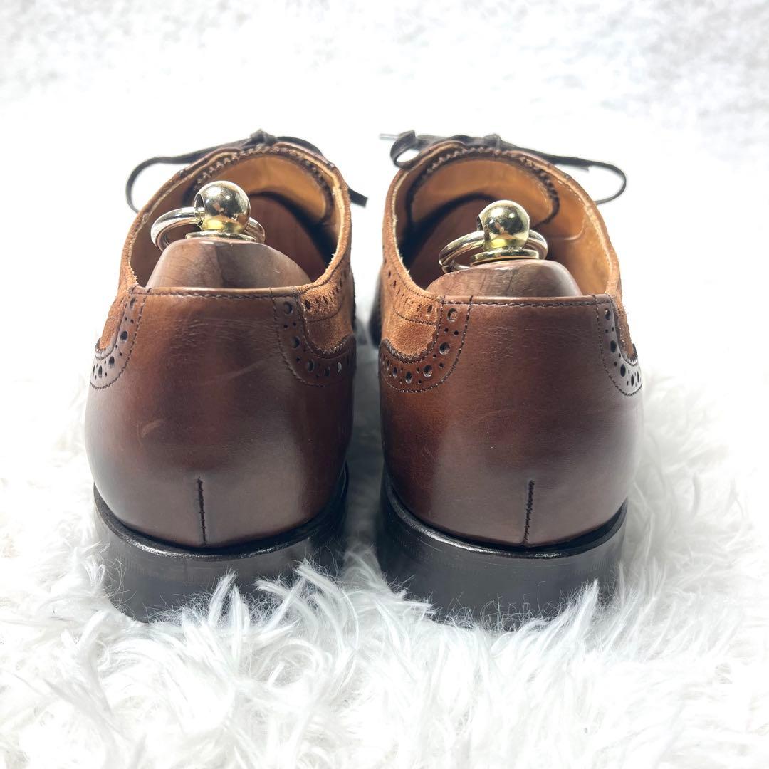 【美品】 バーウィック ウイングチップ バイカラー 切り替え 26.0cm 本革