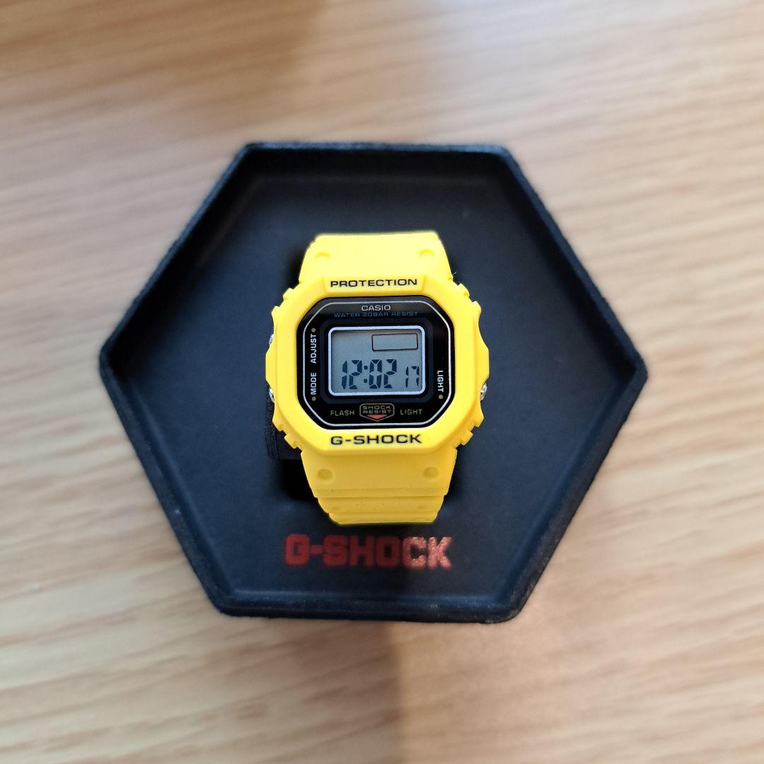 カシオ　リングウォッチ　G-SHOCK DWN-5600-9JR イエロー