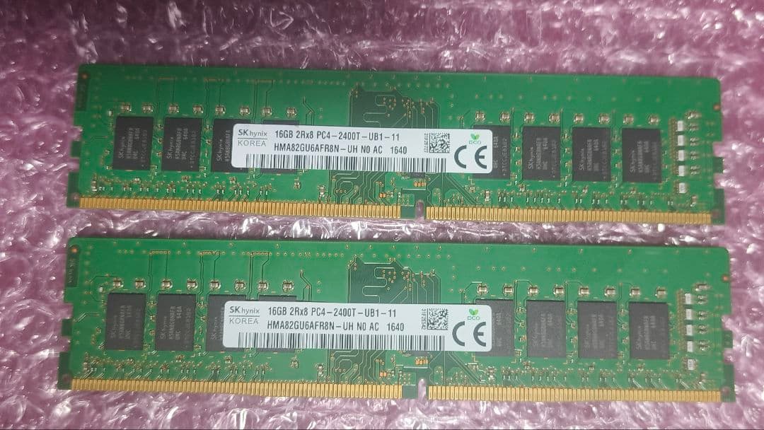 ddr4 16gx2枚 32g 動作確認済み