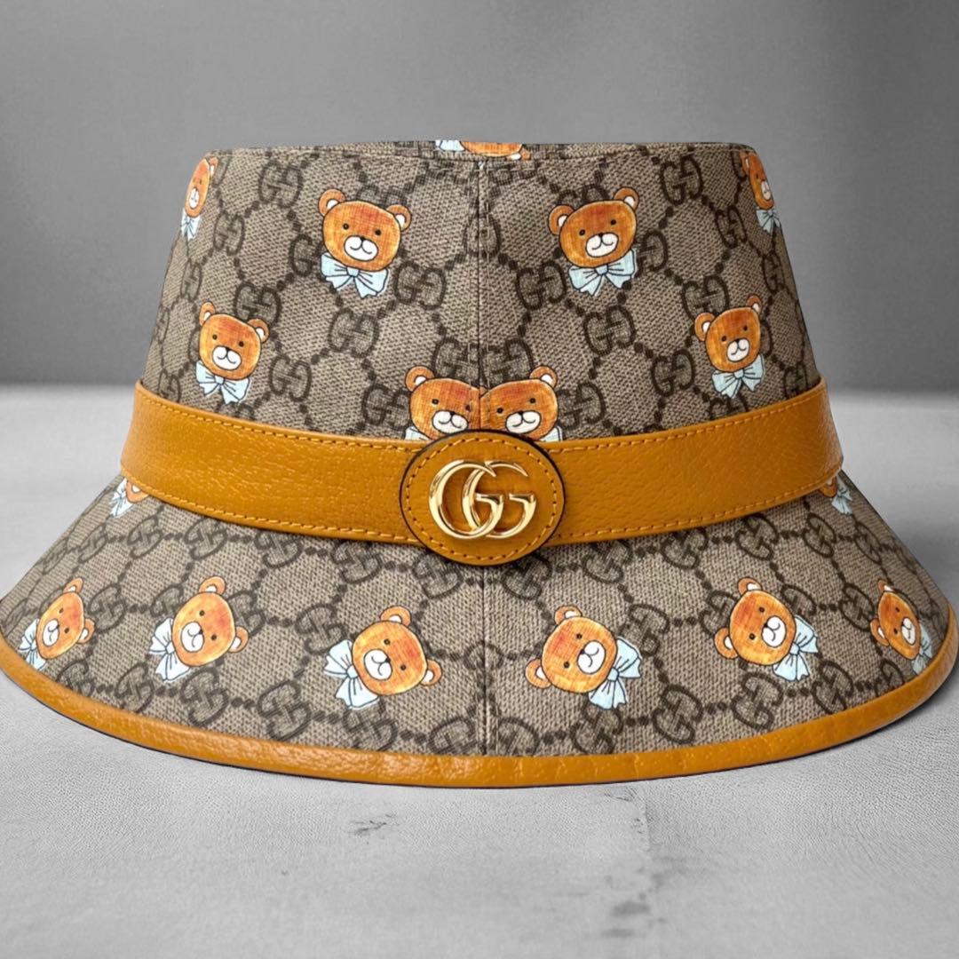 美品 グッチ バケットハット テディベア GGスプリーム EXO KAI