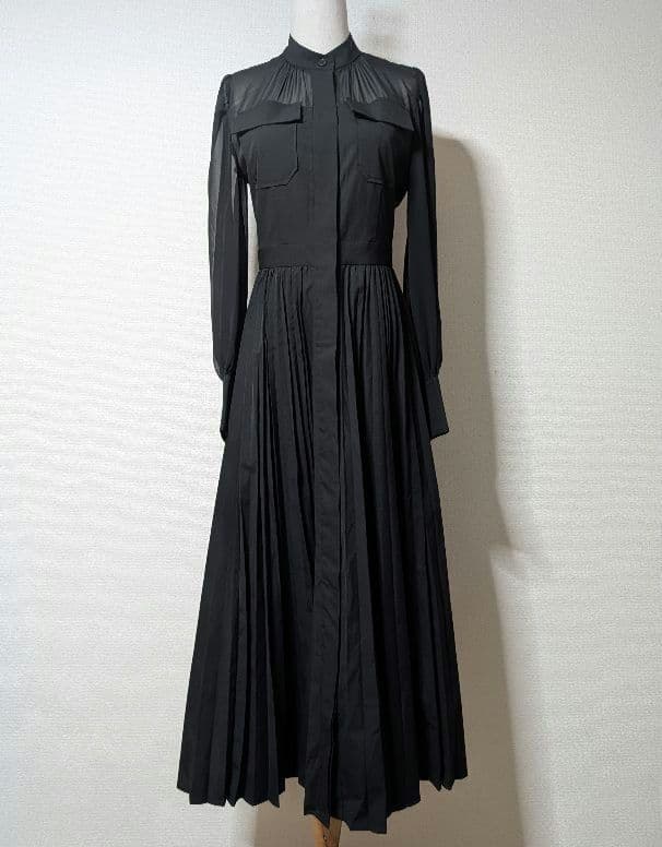 【新品未使用・タグ付】rienda シアー コンビ ポケット ワンピース