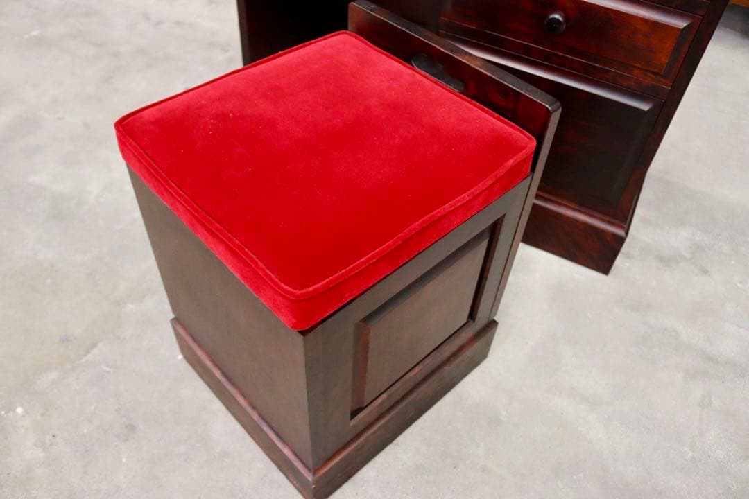 GMIS65○神居民芸 ライティングビューロー デスク キャスター付き椅子 鏡台