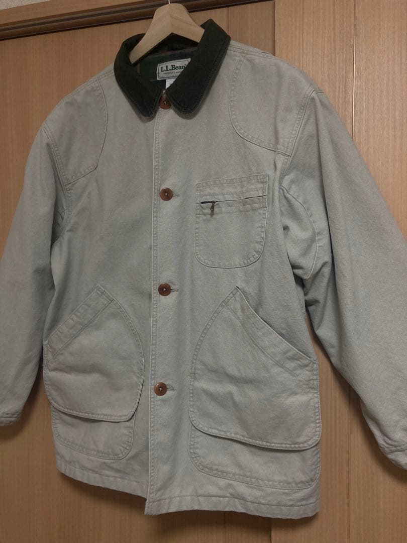 80s L.L.Bean カバーオール ベージュ ハンティングジャケットサイズL