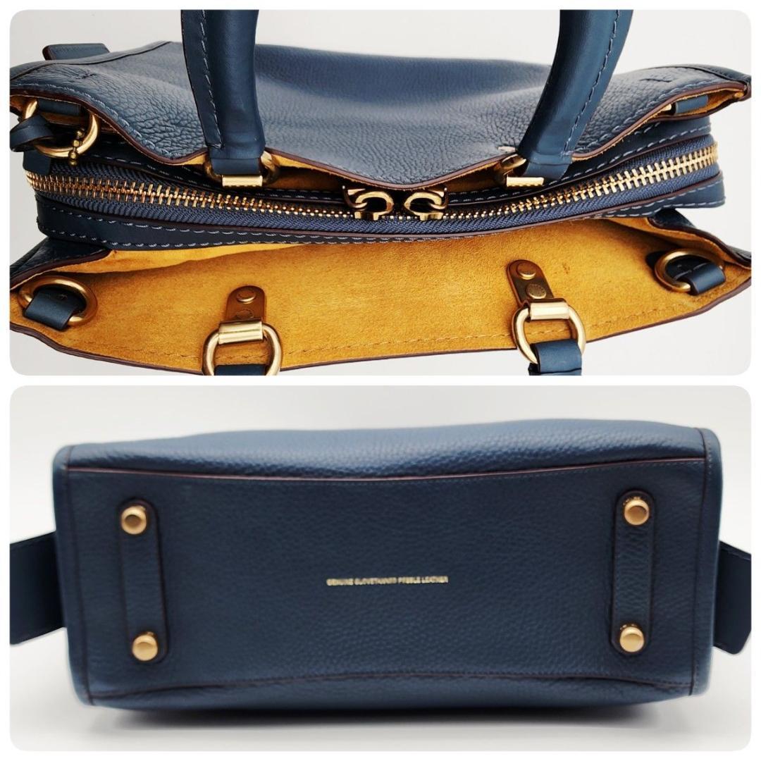 COACH コーチ ハンドバッグ ショルダーバッグ レザー ブルー 20315.