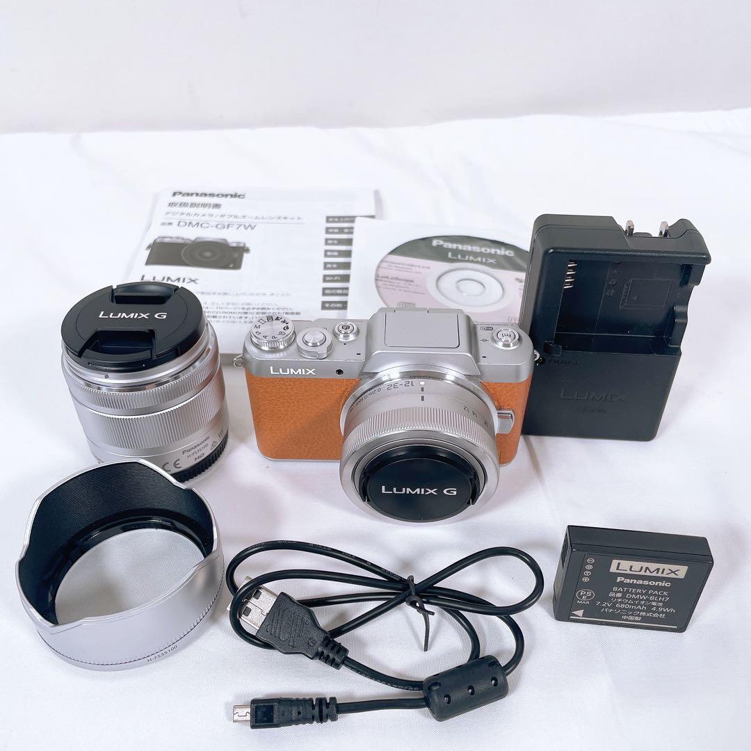 【美品】 Panasonic ミラーレス一眼 DMC-GF7W-T