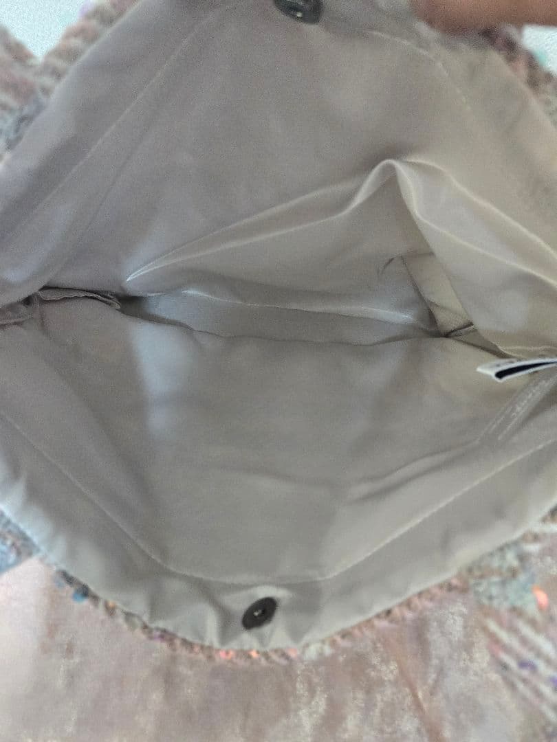 CHANEL ノベルティ トートバッグ ピンクベージュ ツイード ビッグココ