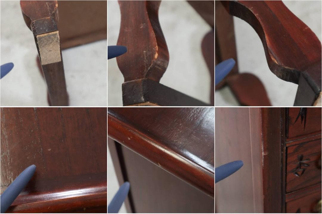 李朝家具 魚錠前付き 彫文字 ヤクジャン 薬箪笥 小引き出し 韓国朝鮮 古民具