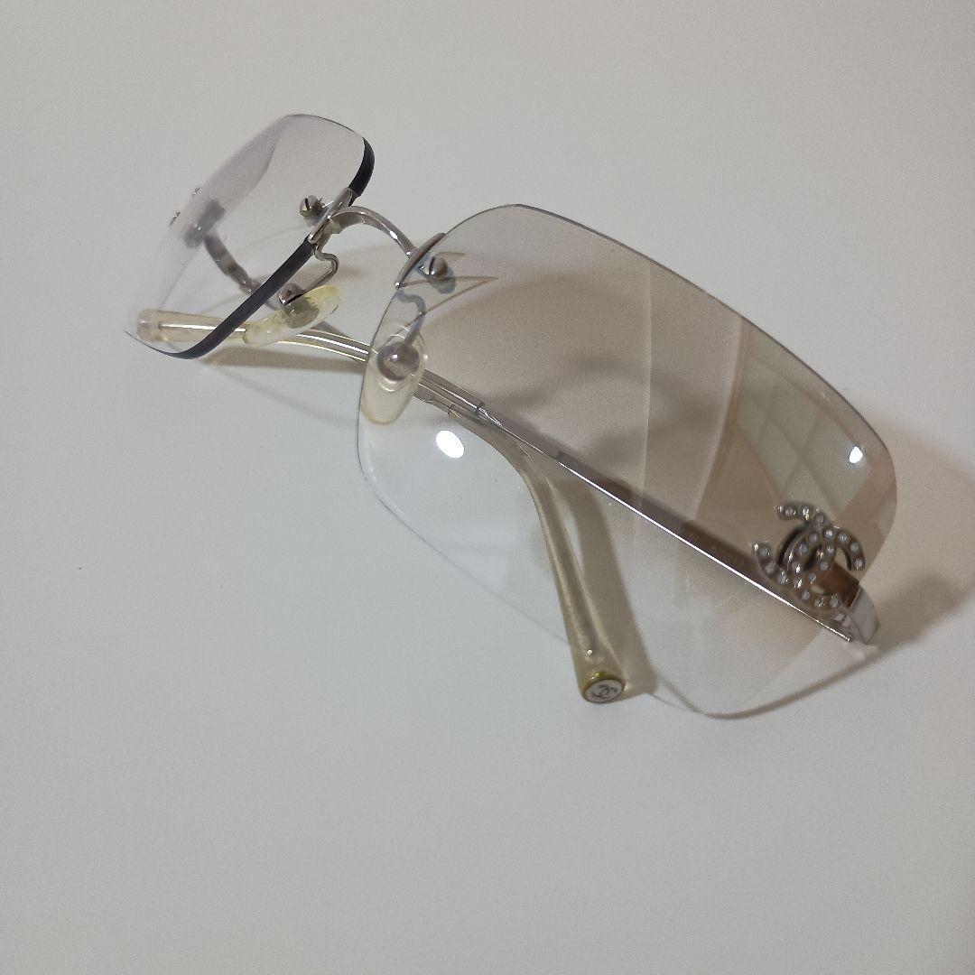 CHANEL シャネル シルバー リムレス サングラス 4017-D 希少
