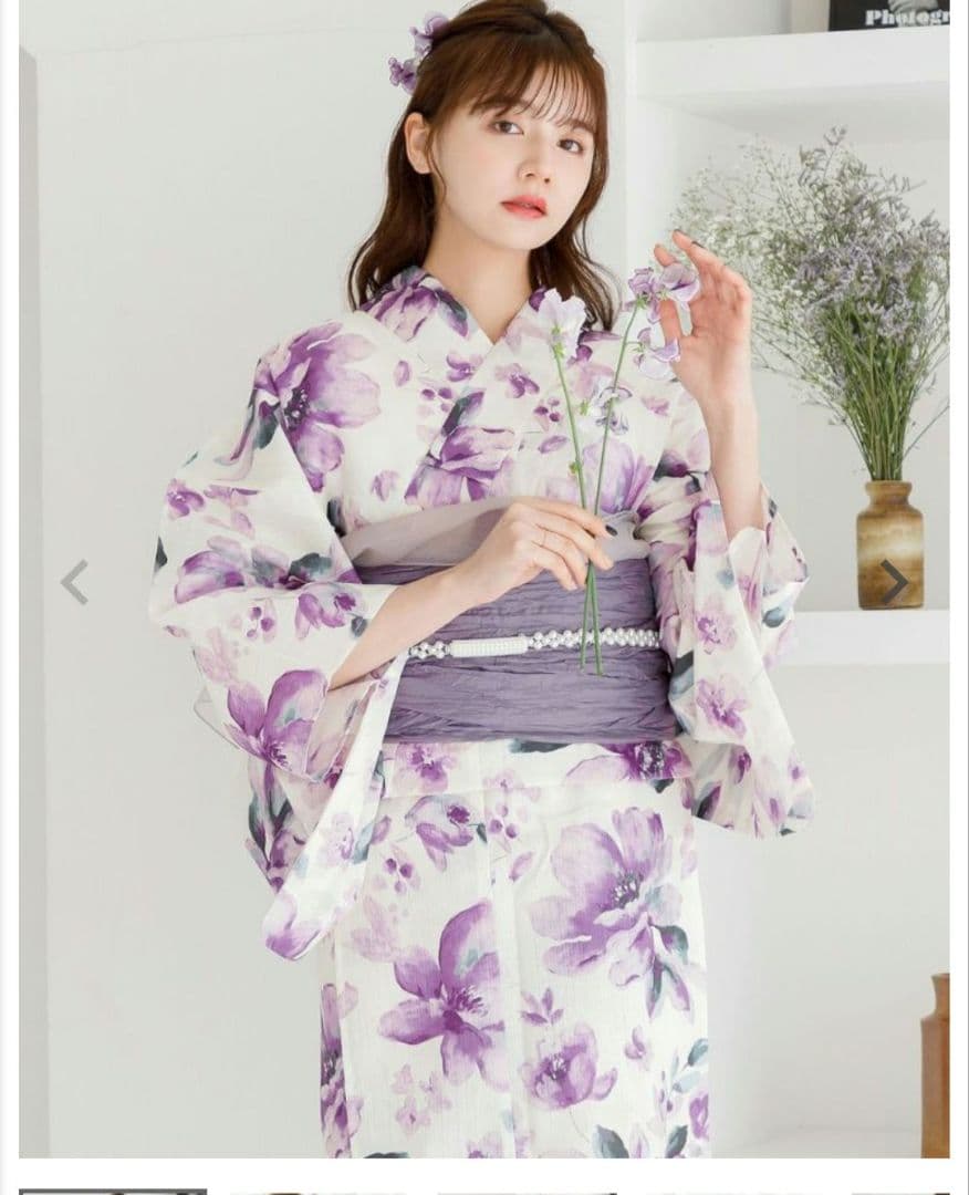 ディータ　浴衣　【藤色の燦々しらべ】