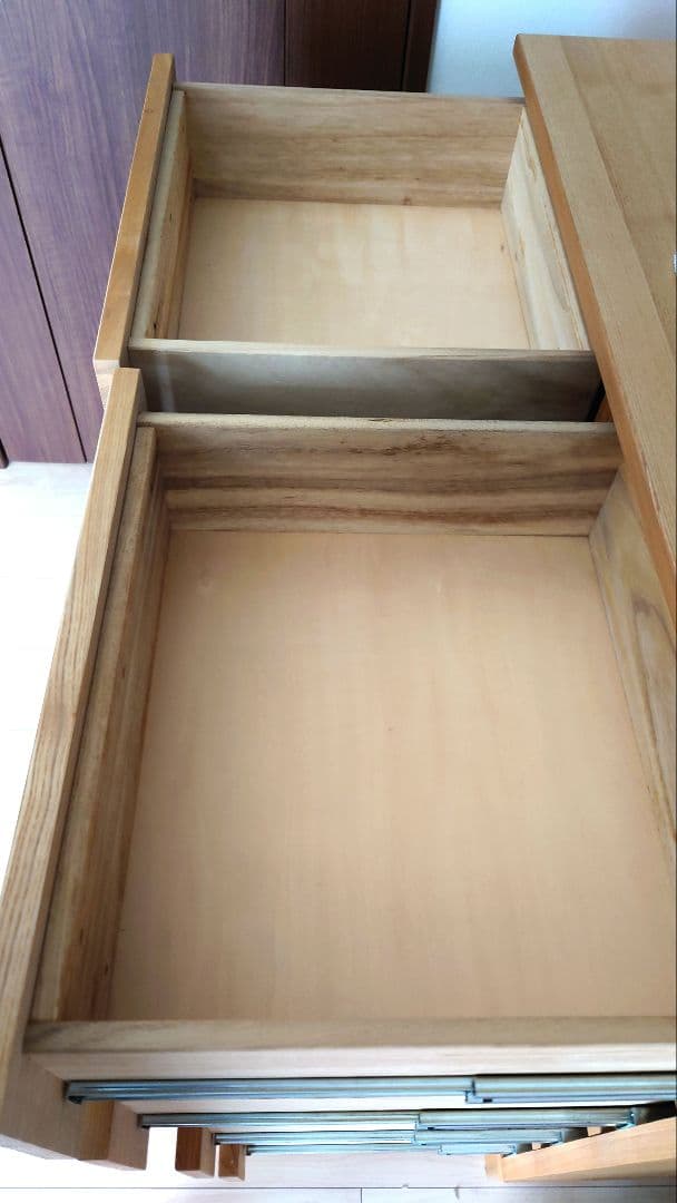 無印良品　脚付き木製チェスト4段　幅約95×奥行き約45×高さ約90cm