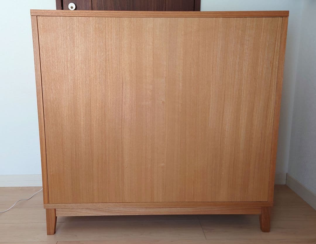 無印良品　脚付き木製チェスト4段　幅約95×奥行き約45×高さ約90cm