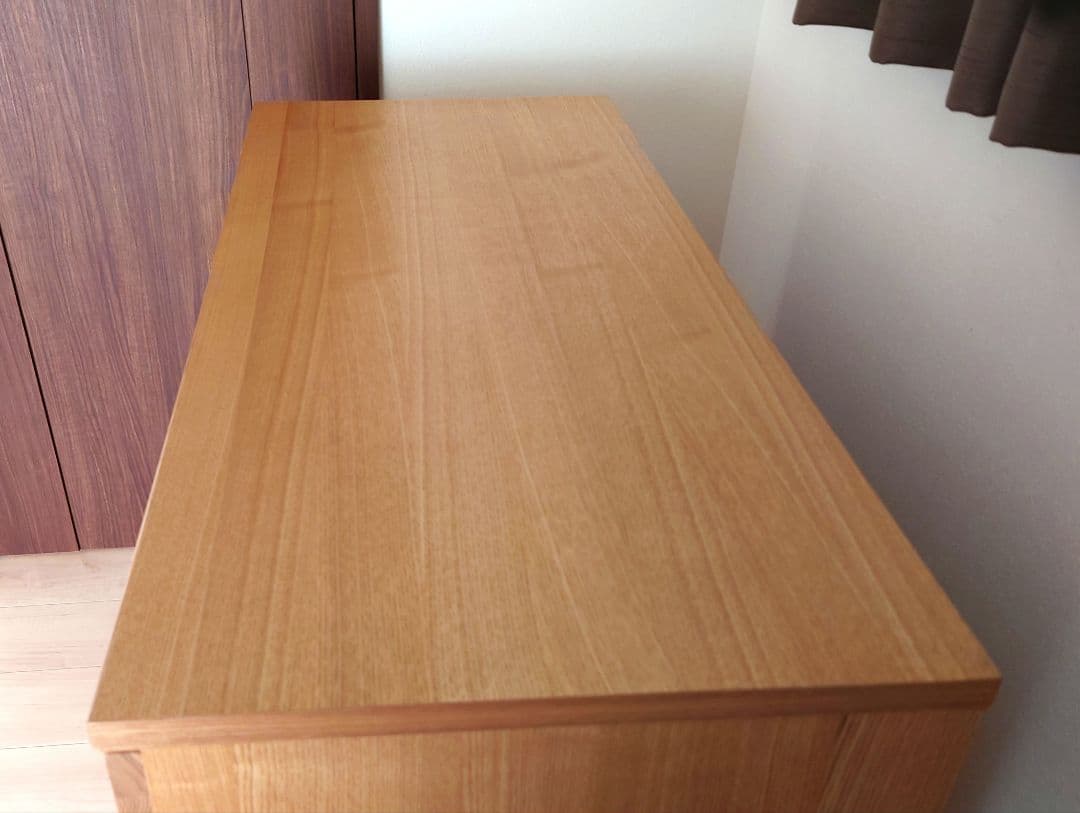 無印良品　脚付き木製チェスト4段　幅約95×奥行き約45×高さ約90cm