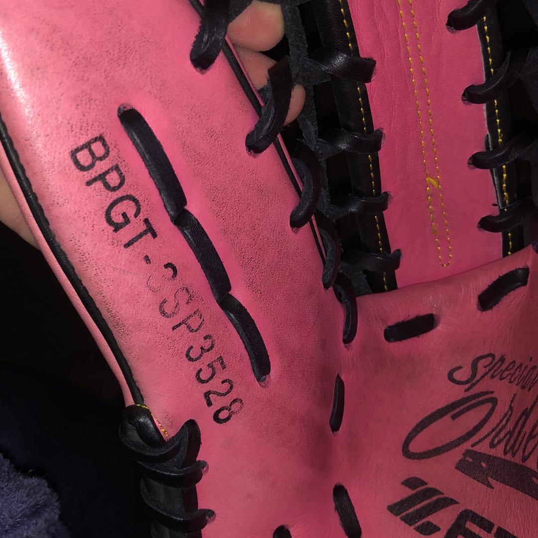 m*1様 ZETT DYNA オーダー ピンク 硬式グローブ