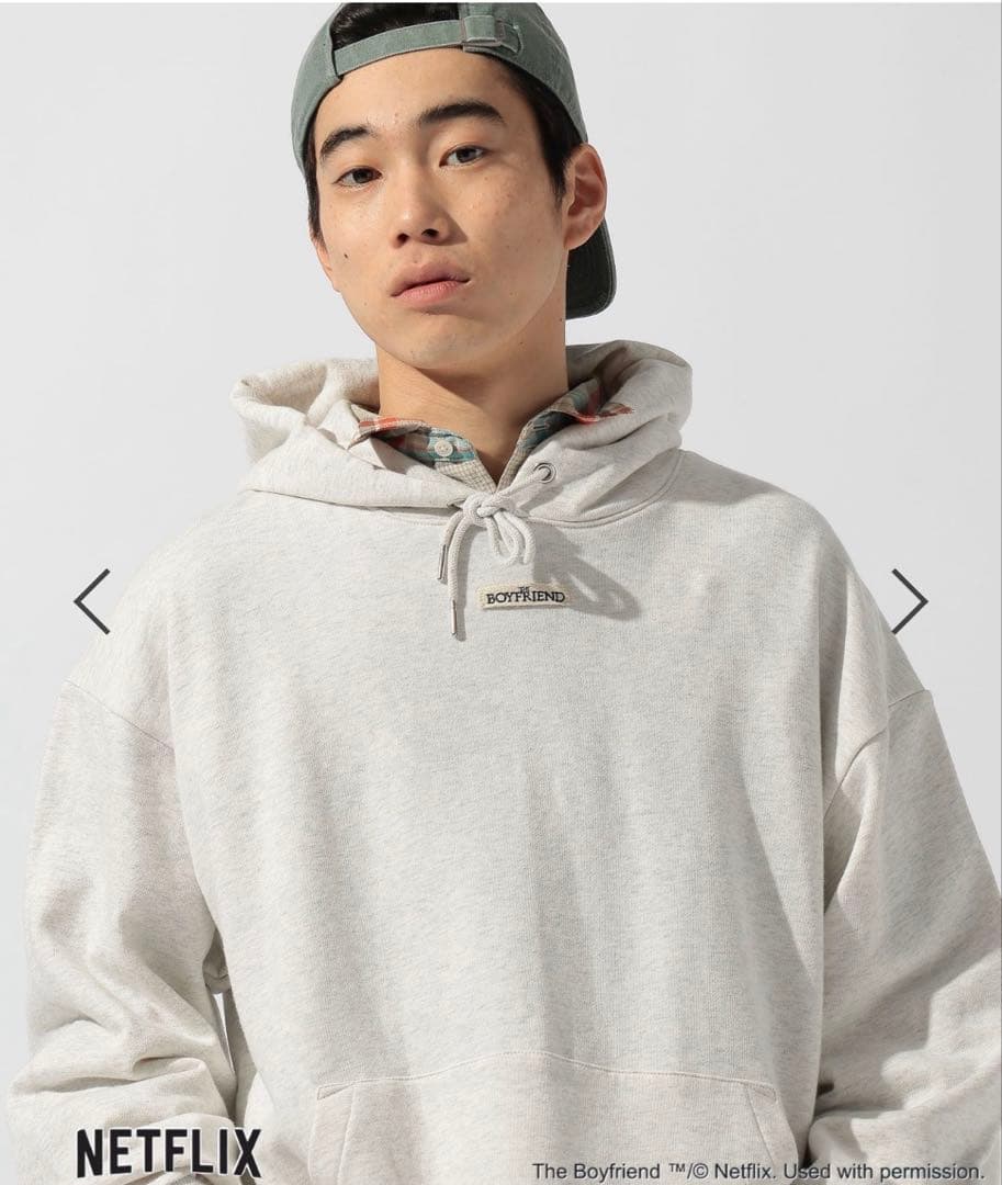 ボーイフレンド シーズン2 × ニコアンド【コラボ フーディー 】グレーLサイズ