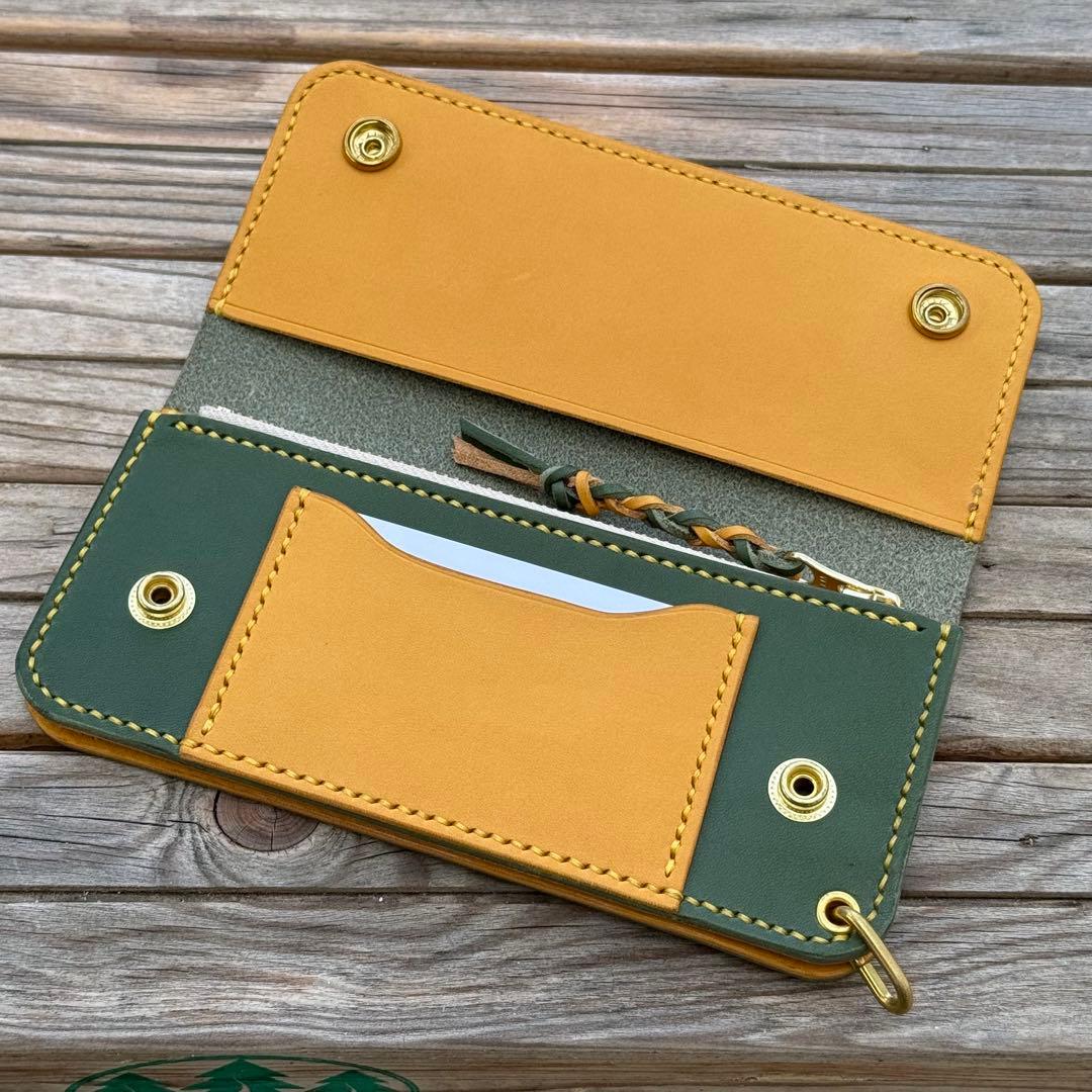 栃木レザー　ロング　トラッカーウォレット