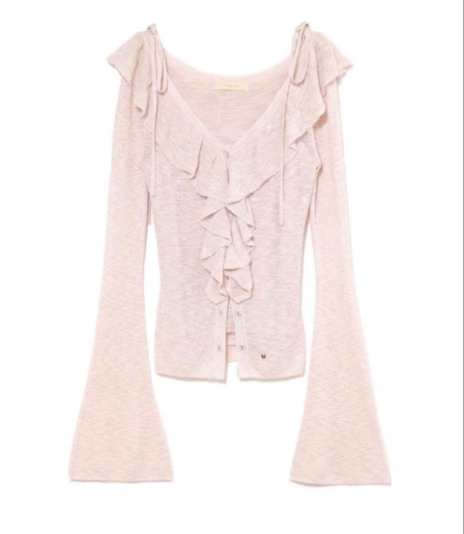 トップス ANDMARY Fiona ruffle tops pink